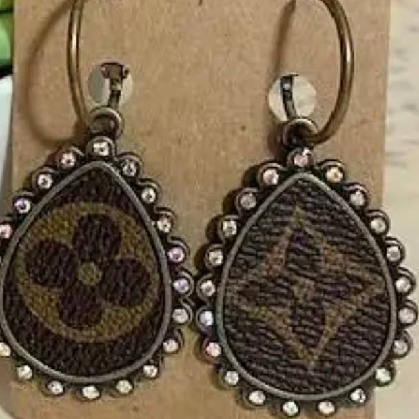 Junk And The Gypsy - Wholesale Dangle Earrings - Teardrop Upcycled Hoop Earrings