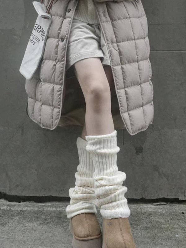 Loose Solid Color Split-Joint Leg Warmers Accessories for wholesale by VividLux