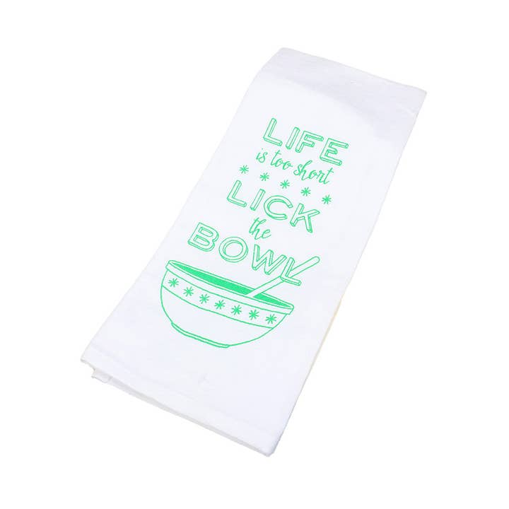 Sensibling Corp. - Wholesale Hand Towel - Life is too Short Lick The Bowl Message Kitchen Towel1