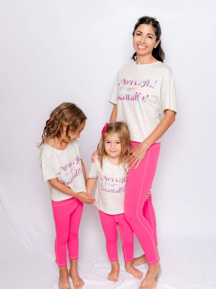 «Poderosa es la nueva belleza»: set de mamá y yo para niña para venta al por mayor de My Petite & Me