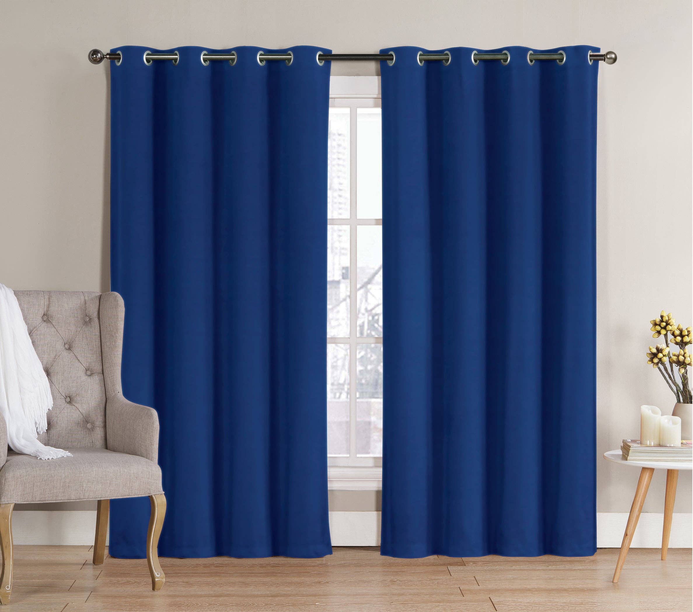 Linen Mart - Wholesale Curtain - Solid Grommet Top Thermal Insulated Blackout Window Curtain21