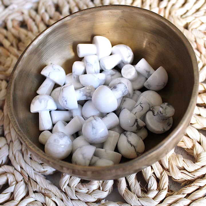 Pebble House – wholesale Andlig sten/kristall – Howlite Mini Svamp (Kristaller & Stenar)