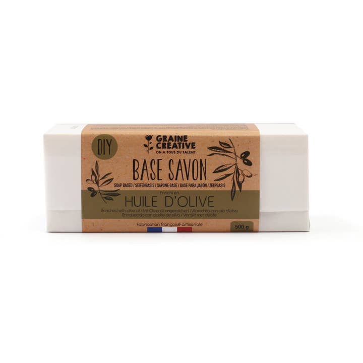 Graine Créative - Vendita all'ingrosso Saponette - BASE DI SAPONE NATURALE ALL'OLIVA DA 500 G