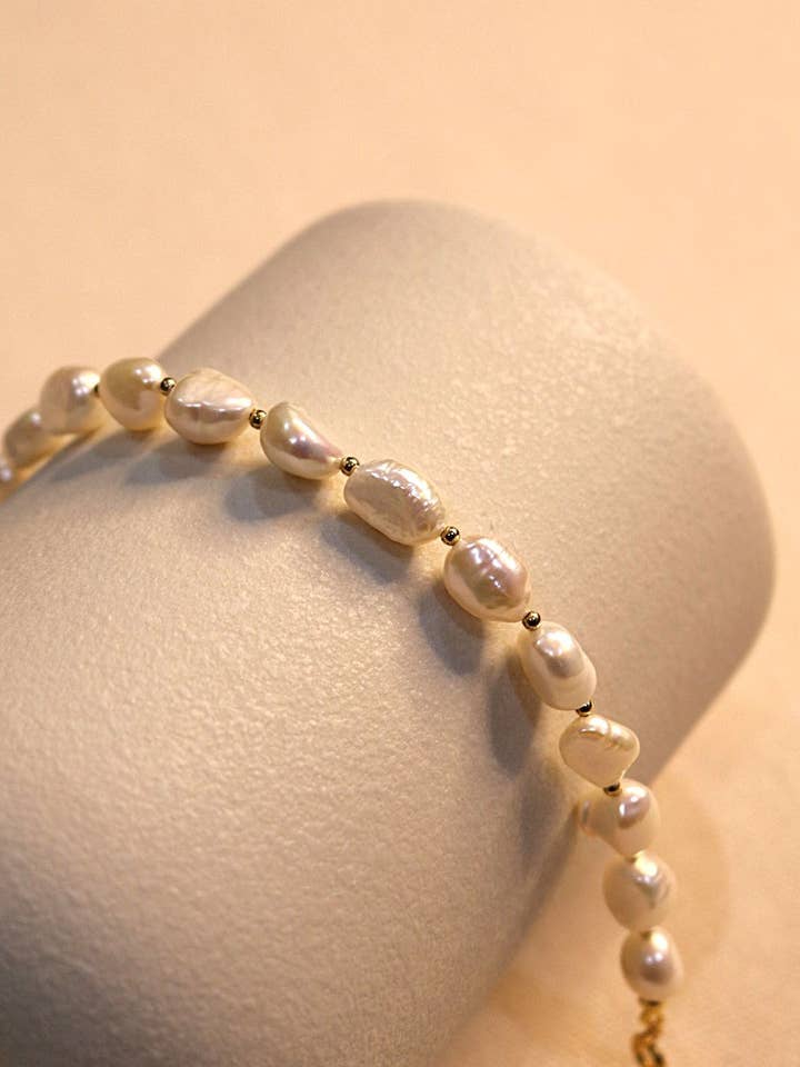Golden Tides Pearl Bracelet for wholesale by KAE BY KIRTY