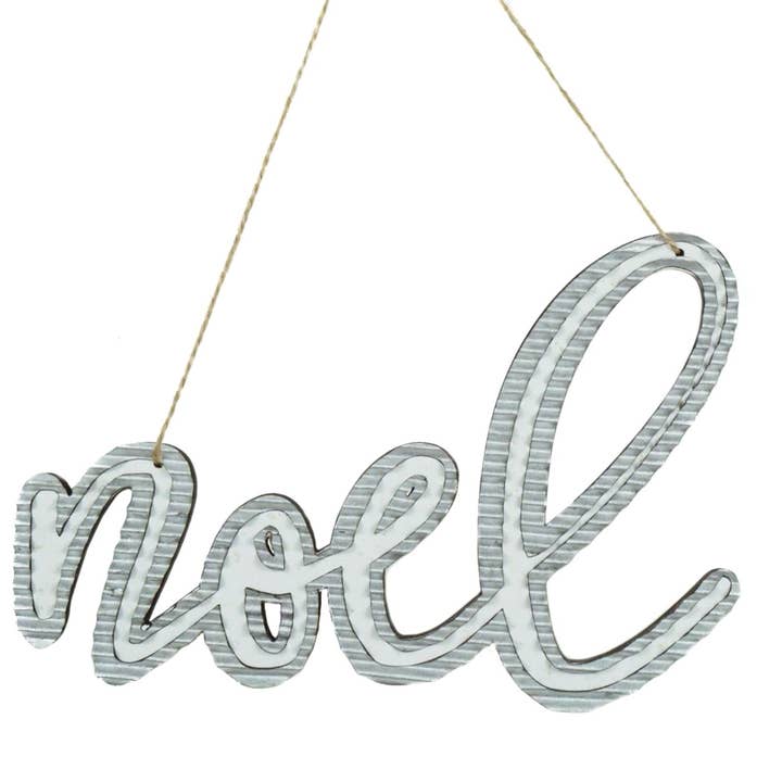 David Christopher's Collection - Wholesale Ornament - The First "Noel" Ornament-White/Silver