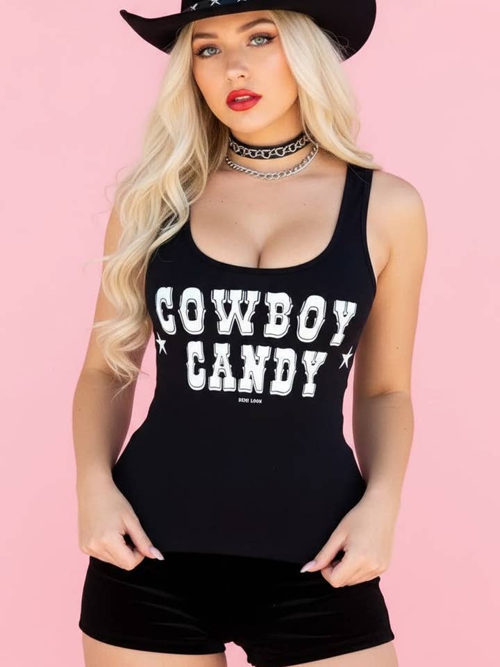 Débardeur Cowboy Candy Country Yalternative Gothic Cowgirl pour la vente par Demi Loon