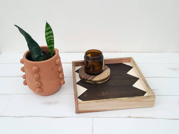 Quadratisches Tablett Southwest, Braun für den Großhandel von Infinite Abyss