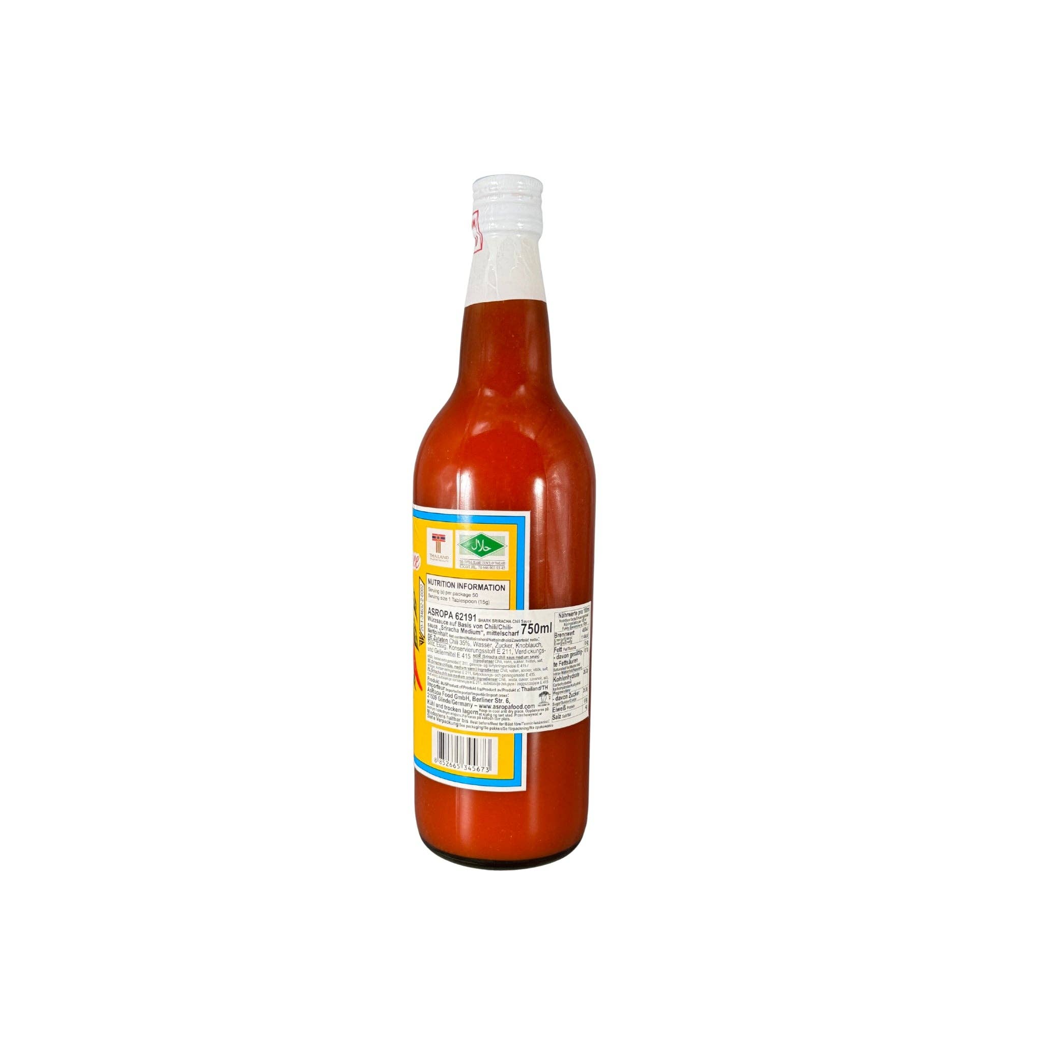 utoppa GmbH - Vente Sauces piquantes - SHARK Sauce Chili Sriracha moyennement épicée 750ml1