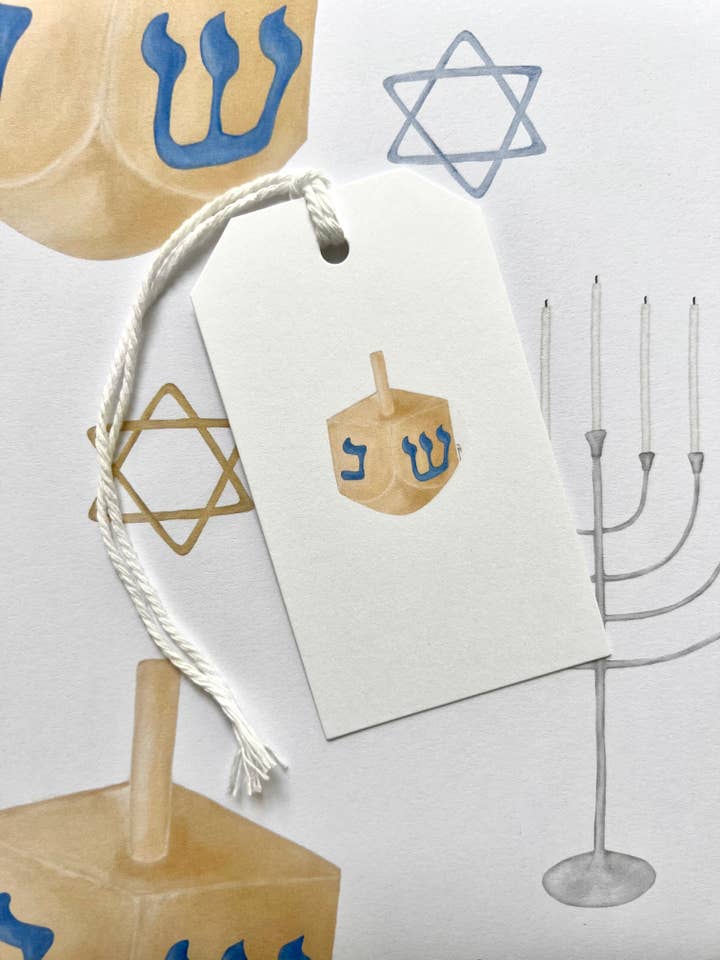 Étiquette cadeau Dreidel pour la vente par k.Patricia Designs