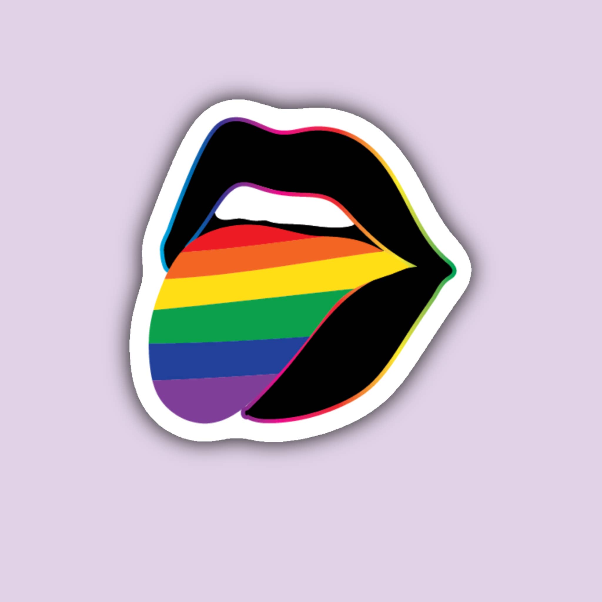 Indigo Maiden - Wholesale Sticker - Rainbow Tongue Pride Sticker