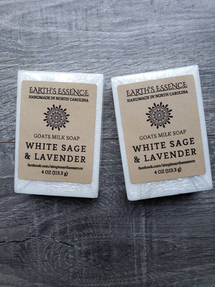 Weiße Salbei & Lavendel 113 g Ziegenmilchseife für den Großhandel von Earth's Essence