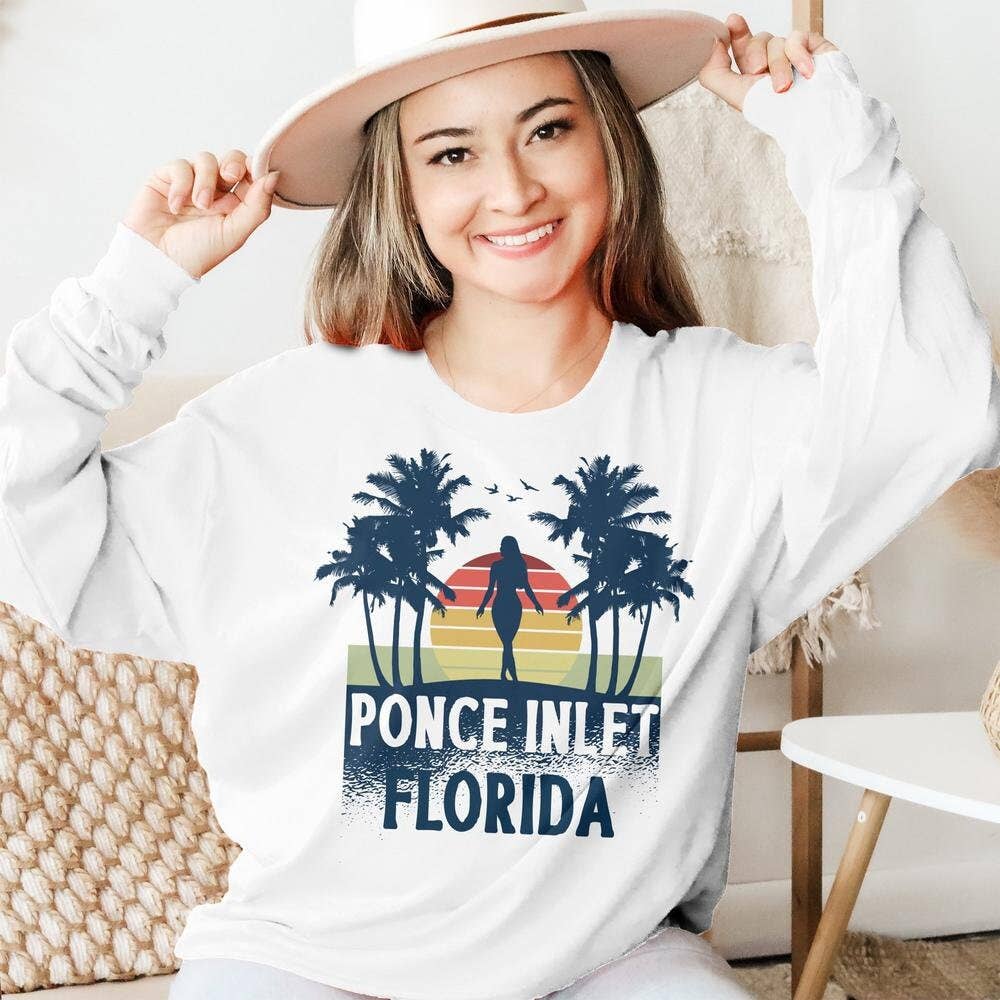 PositiveParty - Wholesale Screen Printed T-Shirt - Women's - Ponce Inlet Florida Shirt, Ponce Inlet Florida Gift6