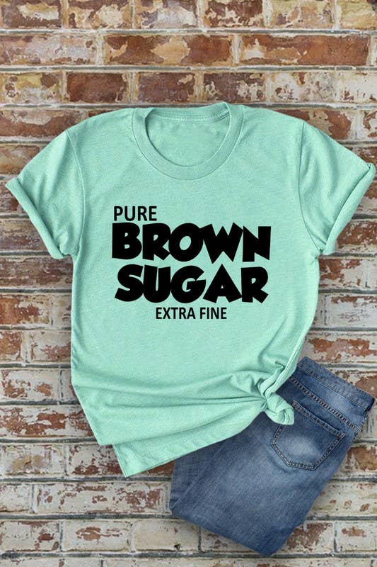 Top Avenue – T-shirt estampada - Mulher por atacado – Camiseta Pure Brown Sugar Extra Fino, Unissexo de gola curta8
