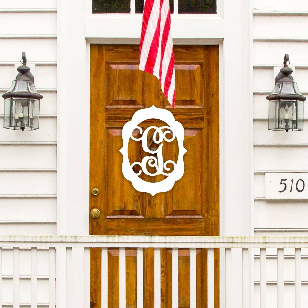 Wholesale Boutique - Wholesale Wall Sign - Fancy Frame Wood Monogram- Single Initial1