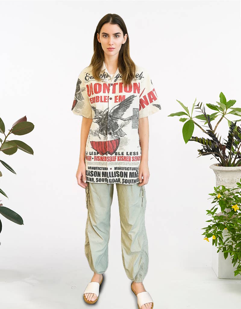 Kathmandu Imports - Vente Chemise à col boutonné – femme - CHEMISE EN COTON (TH-1936PK)3