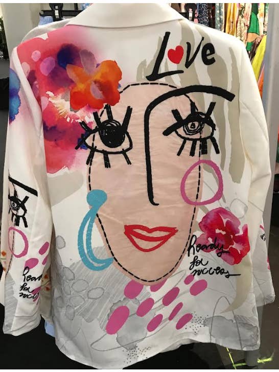 LOOWIE - Wholesale Blazer - Women's - LBLAPI One Size Italian "PICASSO" Print Blazer LOOWIE 1