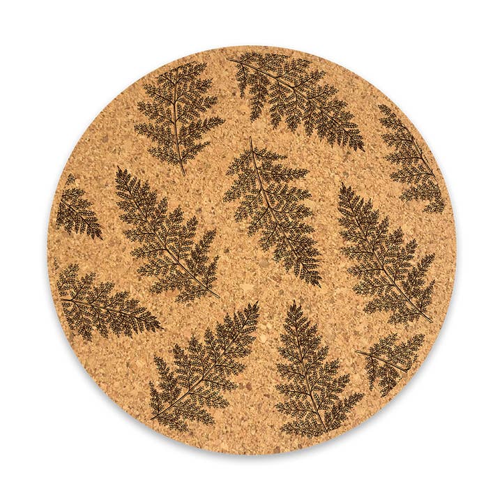 Ferns Cork Coaster for wholesale by So Very Lovely