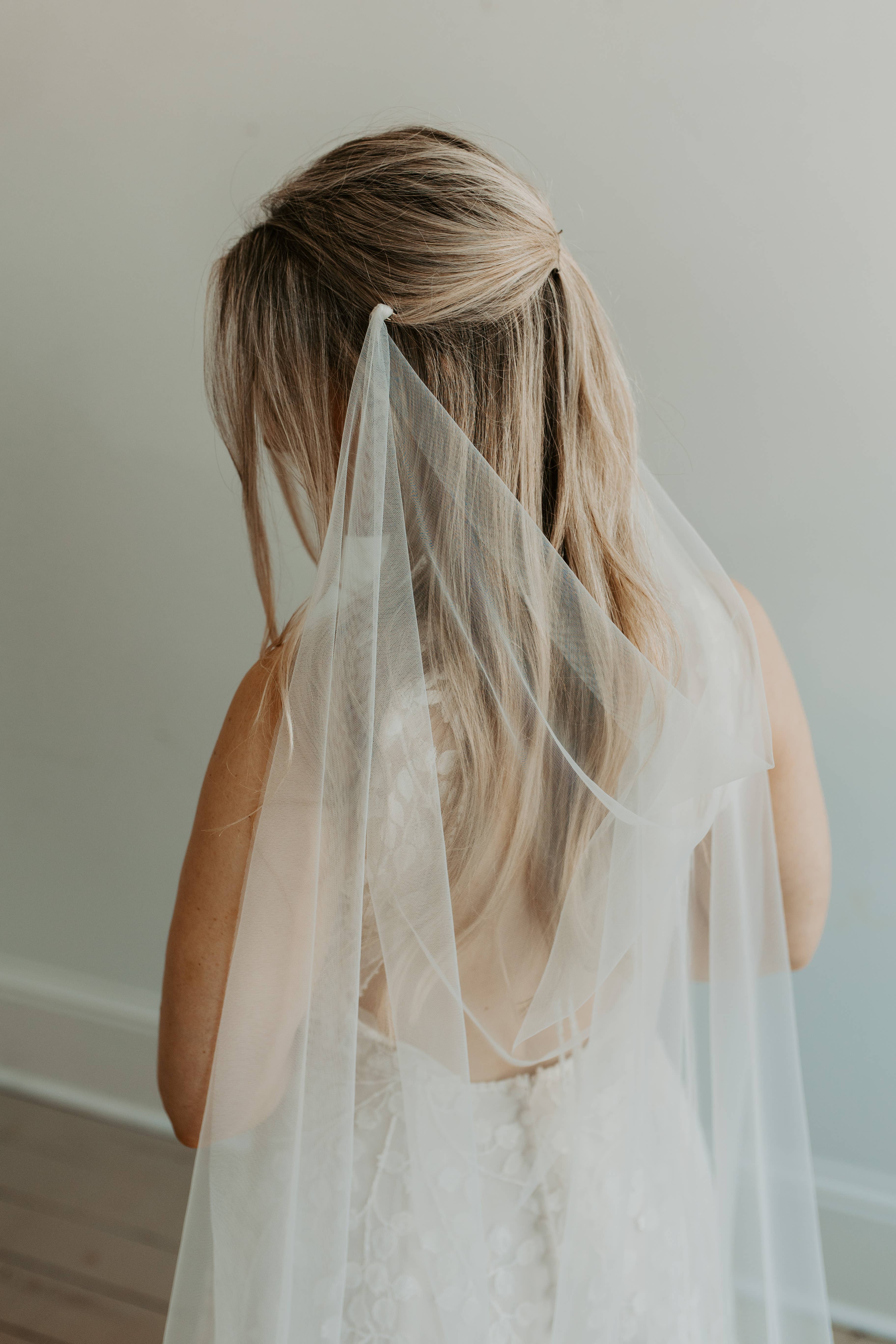 Ruffled Rose Veils – wholesale Veil – Women’s – Soft Minimal Drape Veil3