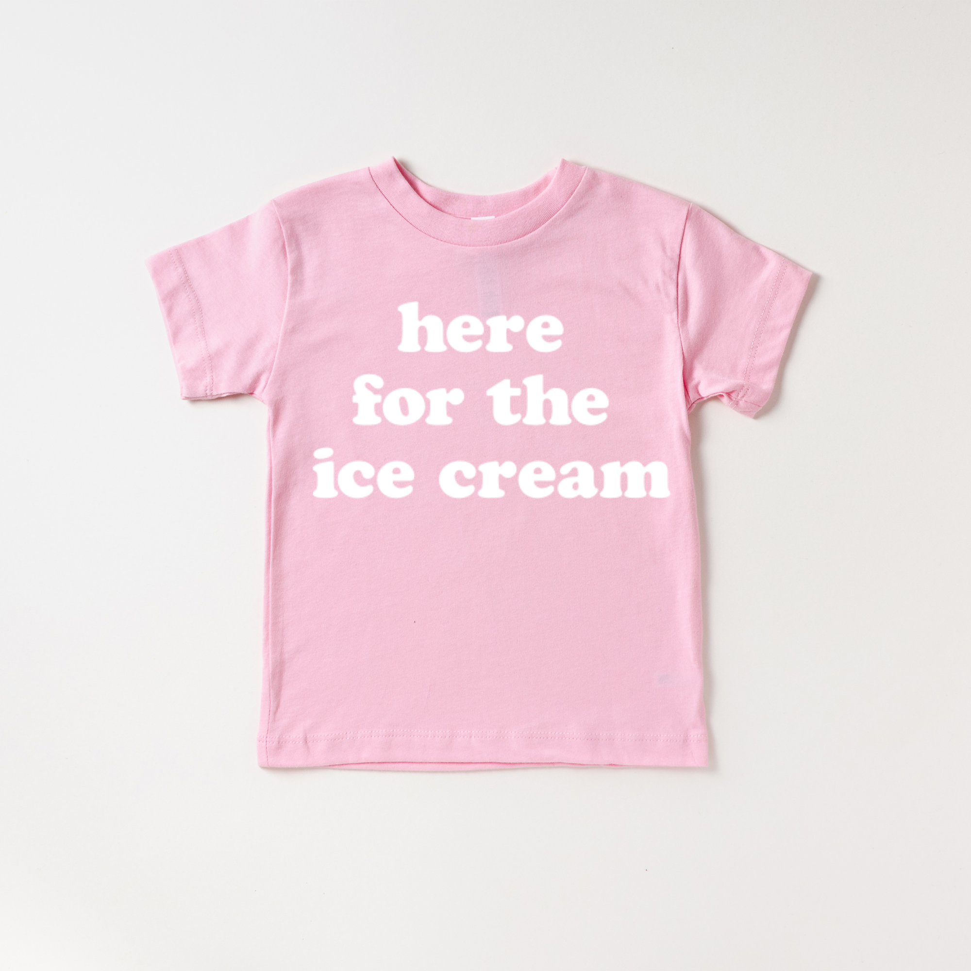 Benny & Ray Apparel - Wholesale Screen Printed T-Shirt - Kids - Here for the Ice Cream! Toddler and Youth Summer Shirt3