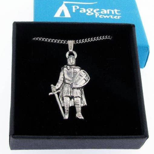 Medieval Knight Pewter Pendant for wholesale by Pageant Pewter
