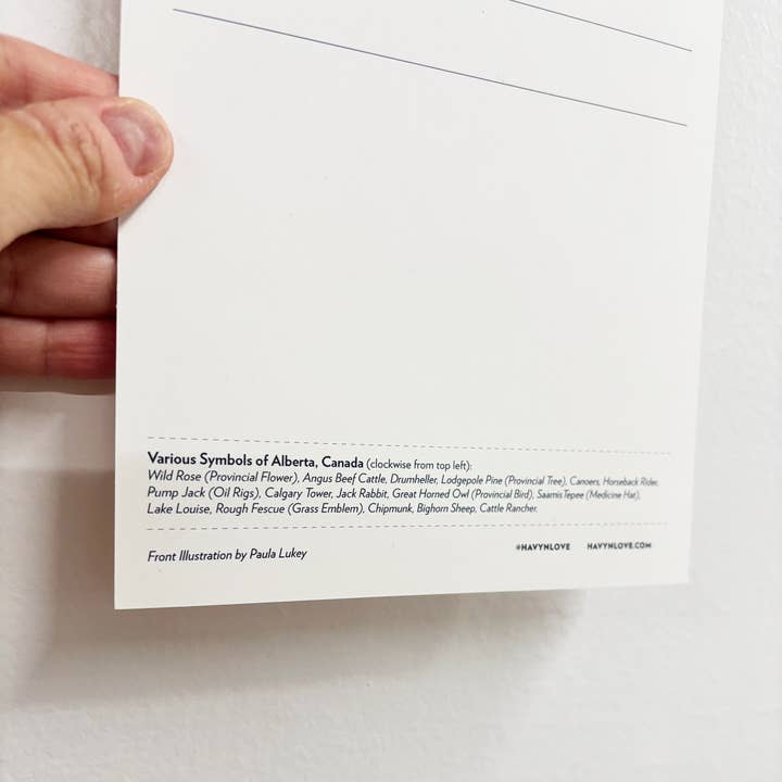 HAVYN - Wholesale Postcard - Alberta Canada Symbols 6x9 Postcard 2