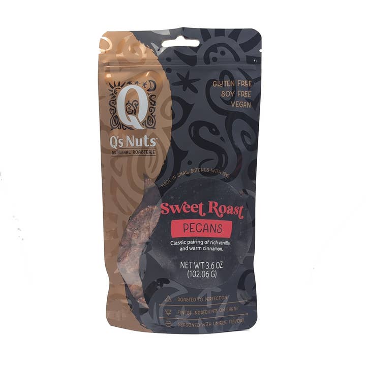 3.6 oz Sweet Roast Pecan for wholesale by Q's Nuts, LLC