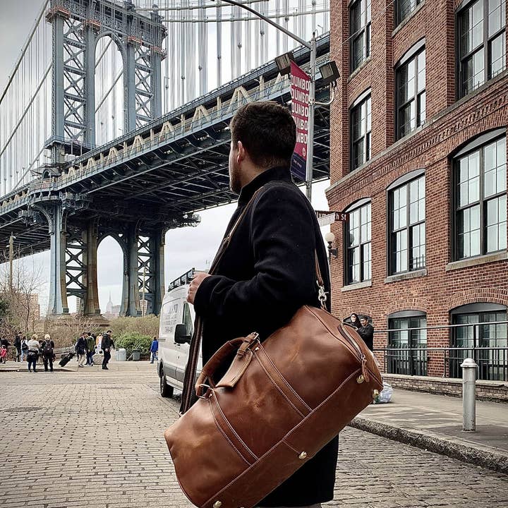 Steel Horse Leather - Wholesale Weekender Bag - Unisex - The Dagny Weekender | Large Leather Duffle Bag2