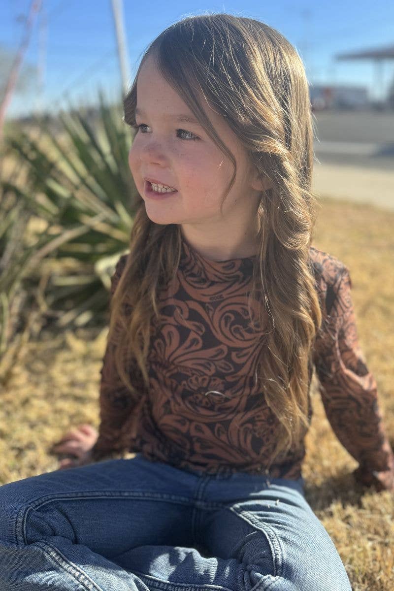 Sterling Kreek - Wholesale T-Shirt - Kids - Country Road Leather Mesh Top Kids2