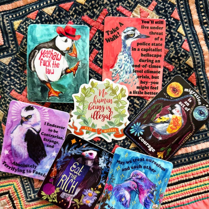 Fabulously Feminist - Wholesale Sticker - No Human Being Is Illegal: Feminist Sticker1