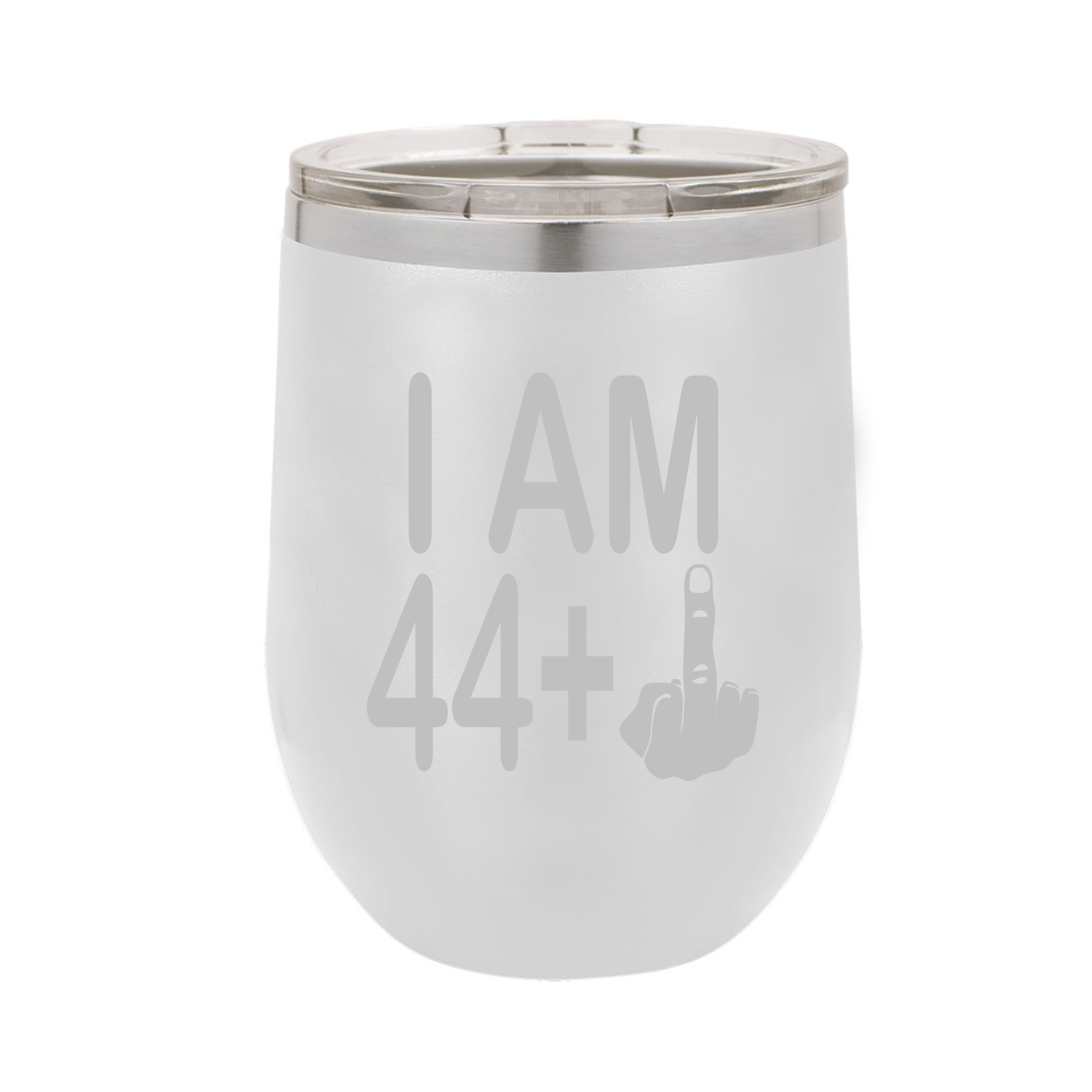 Calm Down Caren - Wholesale Insulated Mug/Tumbler - I am 44 + Middle Finger Polar Wine Tumbler - 45th Birthday1