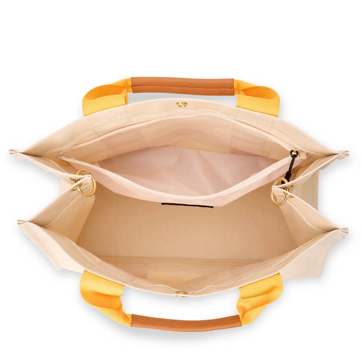 Boulevard - Wholesale Tote Bag - Women's - "Taylor" Yellow Canvas Tote (Personalizable)6