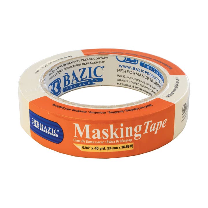 0.94" X 1440" (40 Yards) General Purpose Masking Tape for wholesale by BAZIC Products