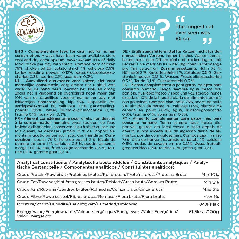 United Pet Brands - Wholesale Pet Treats - Cat - Lick Stick CHICKEN 48g Cat Treats with Prebiotics4