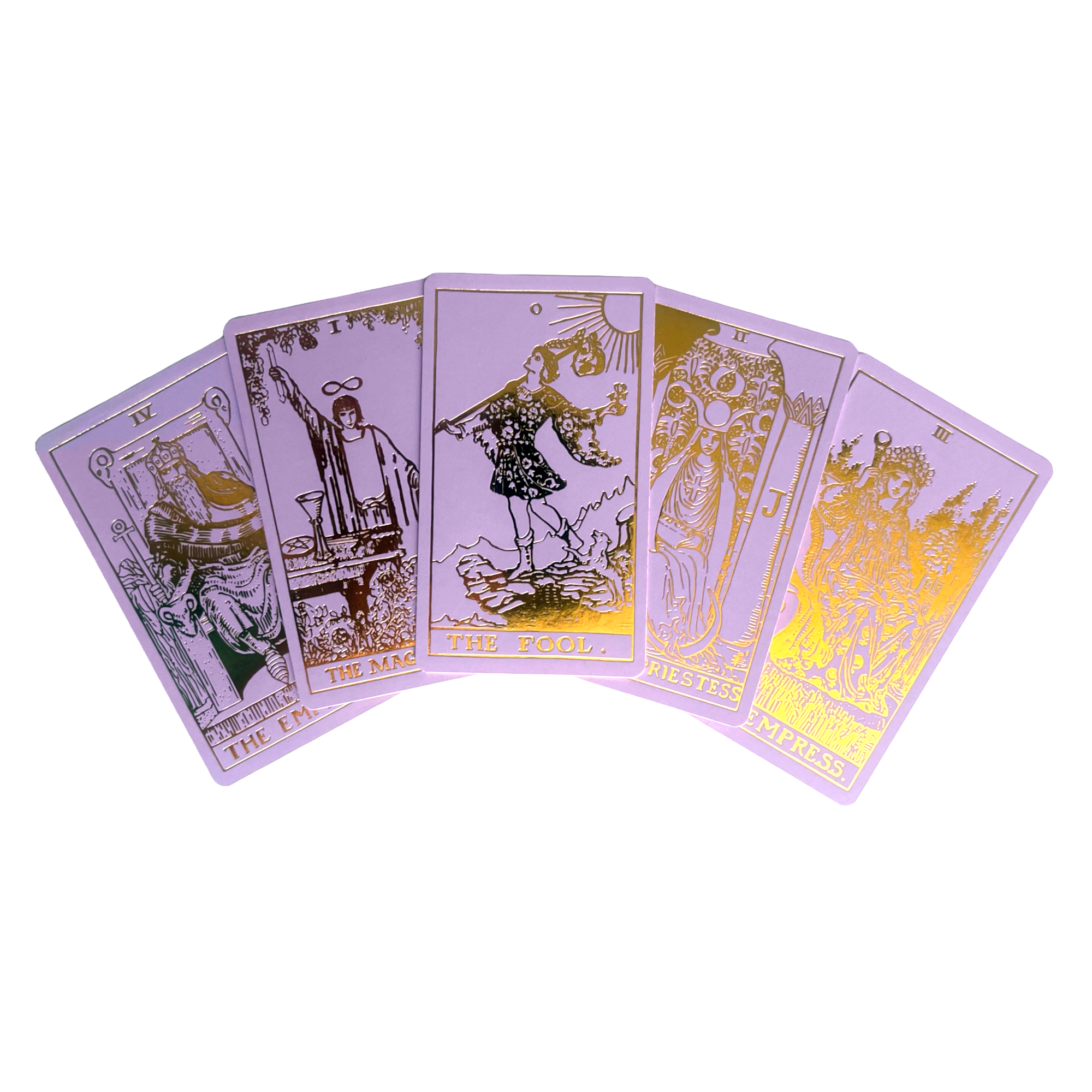 Vieux Monde – Großhandel Tarot-Karten – Lavendel-Tarot mit Goldfolie und Begleiter | Klassisches Tarot-Design2