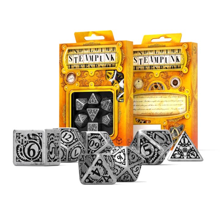Cardshouse - Wholesale Dice - Metal Steampunk Dice Set