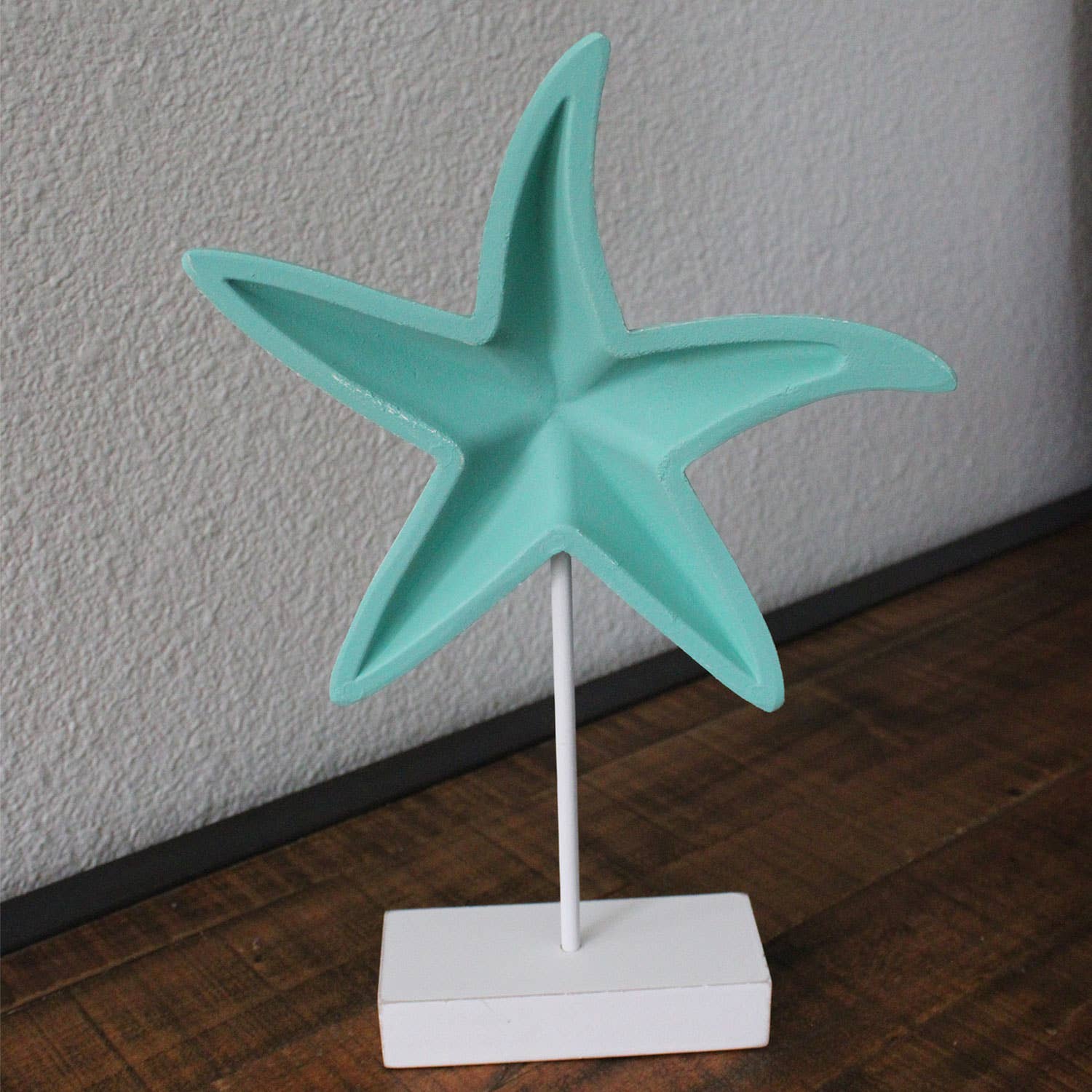 CB Home Collection - Wholesale Decorative Tabletop Object - 12" Aqua Starfish On Stand - Tabletop Decor2