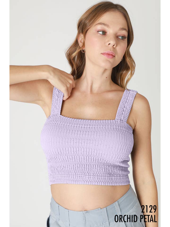 NIKIBIKI - Wholesale Knit Top - Women's - NS8255 - Shirred Square Neck Crop Top22