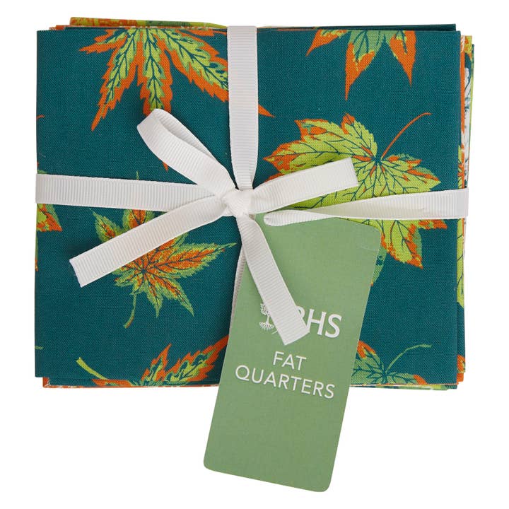 West Design Products - Wholesale Fabric - RHS Fat Quarter Fabric Bundle, Leaves, 45 x 56cm, Pack Of 4