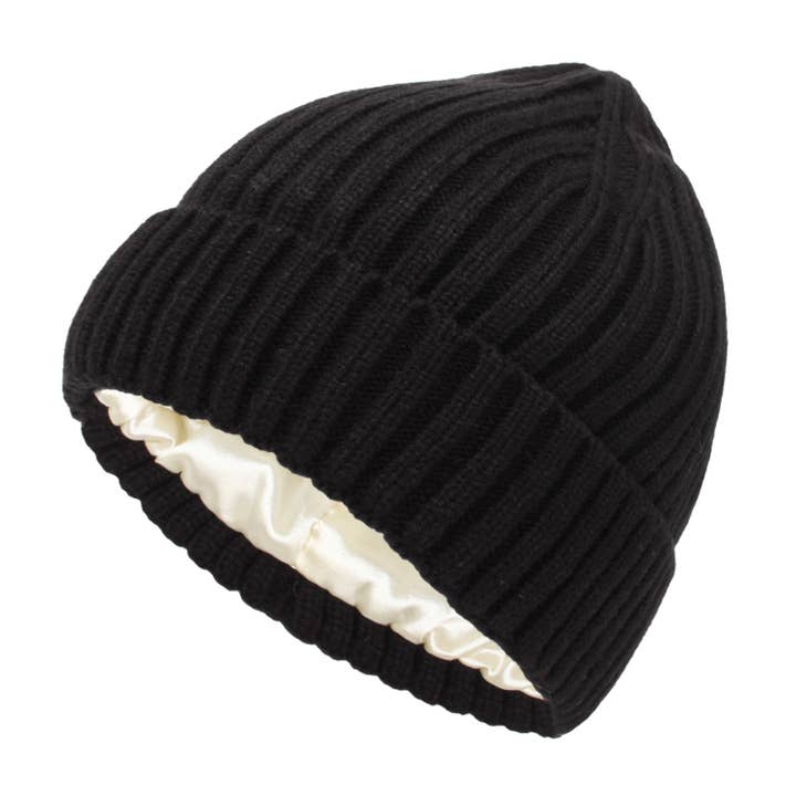 MKS America - Wholesale Beanie - Women's - Satin Lined Knit Beanie Hat 9 colors6