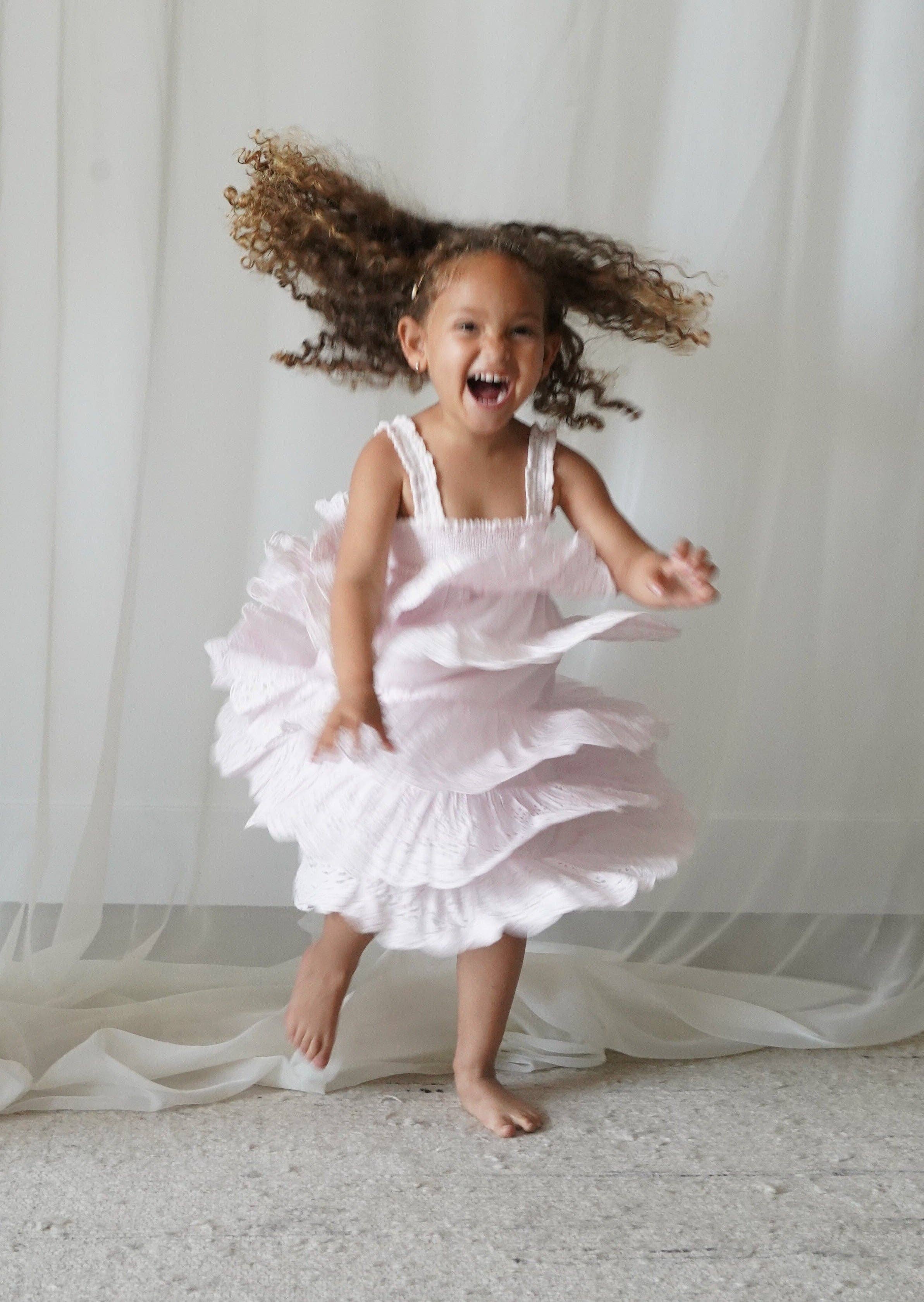 Lepela - Wholesale Dress - Kids - Amélie | Muslin Cotton Anglaise Dress | Seashell4