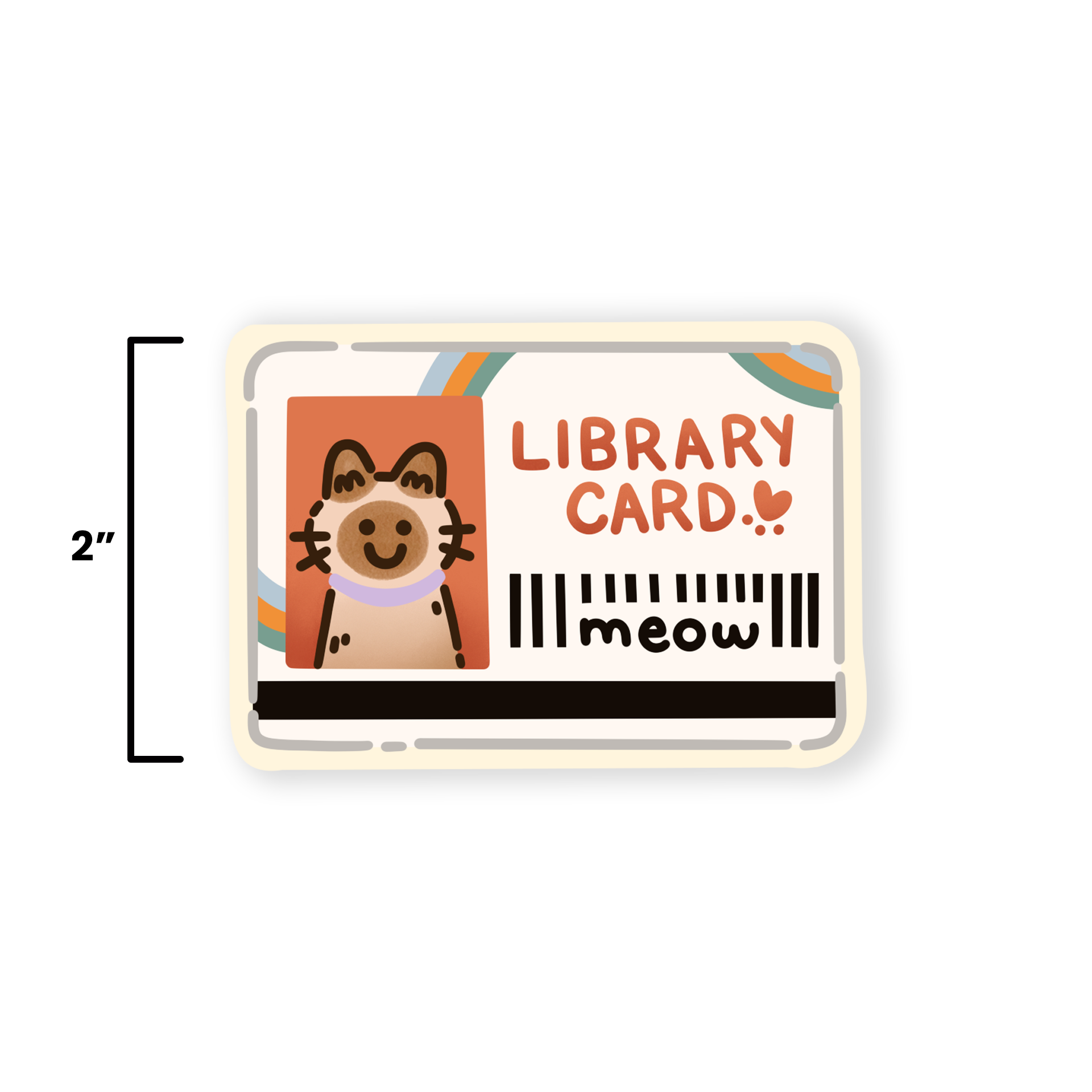 The Stray Shop - Wholesale Sticker - Kitty Library Card Sticker2