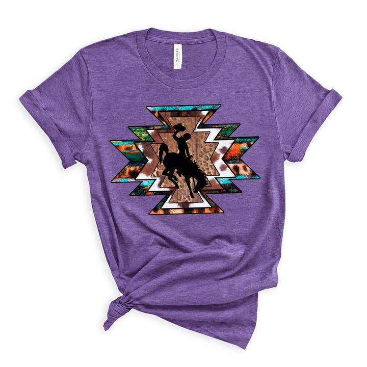 This Joyful Home - Wholesale T-Shirt (Graphic) - Unisex - Aztec Style Wyoming Steamboat Graphic T Shirt4