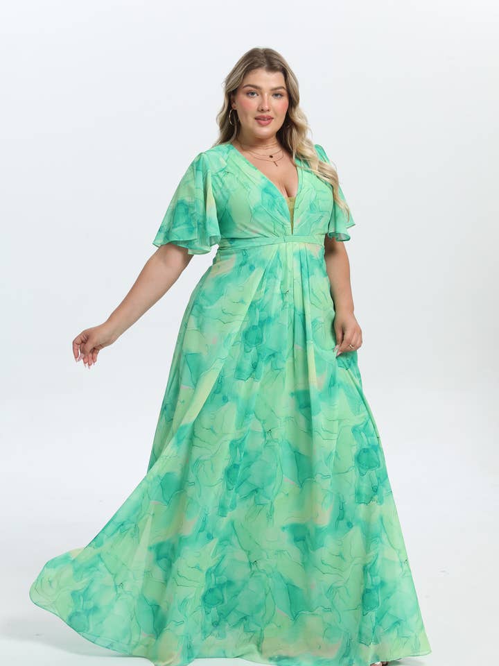 Lucas & Emma - Sarl RJ & co – Engroshandel Aftenkjole - Dame – Elegant og trendy ceremoni plus size kjole 251087