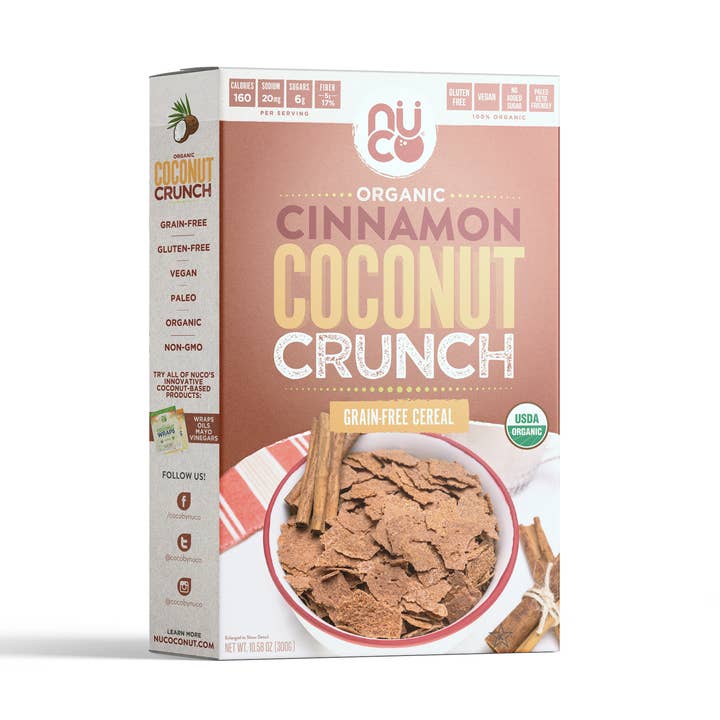 Organic Cinnamon Coconut Crunch (300g) (NEW PRODUCT!) for wholesale by NUCO