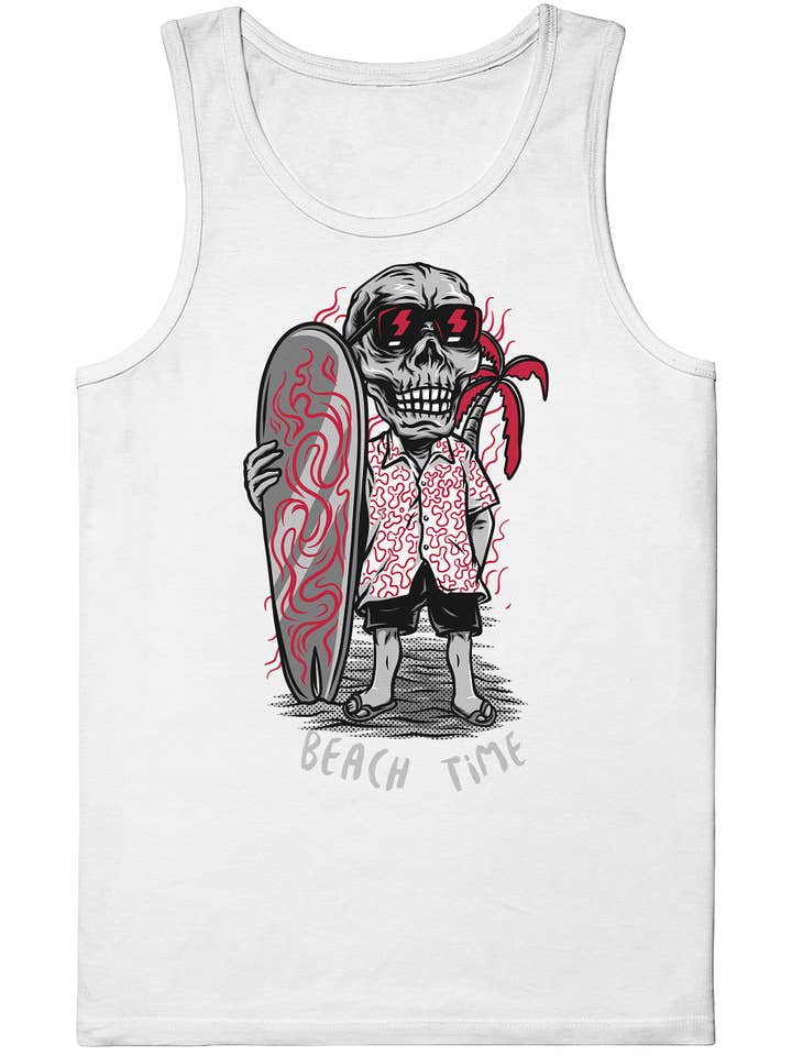 skull surfer - camiseta de tirantes orgánica para venta al por mayor de Mexx Wolf