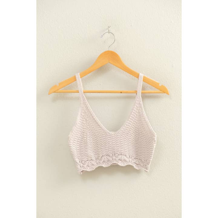 HYFVE - Wholesale Tank Top - Women's - DZ22E379-Crochet Knit Crop Top