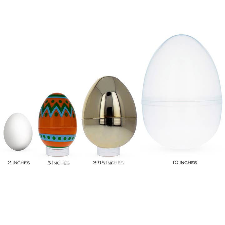 BestPysanky - Wholesale Decorative Tabletop Object - 12 Large Ukrainian Geometric Pysanky Plastic Easter Eggs