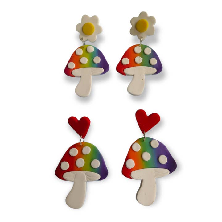 Rainbow Shrooms for wholesale by The Crafty Queer