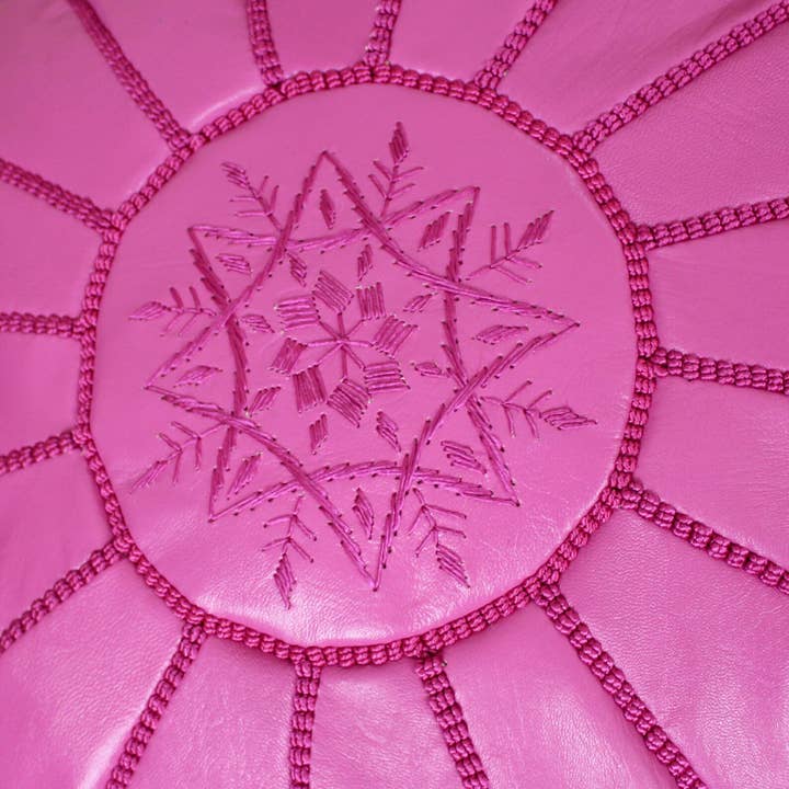 DarKech - Wholesale Ottoman - Pink ottoman pouf Leather
