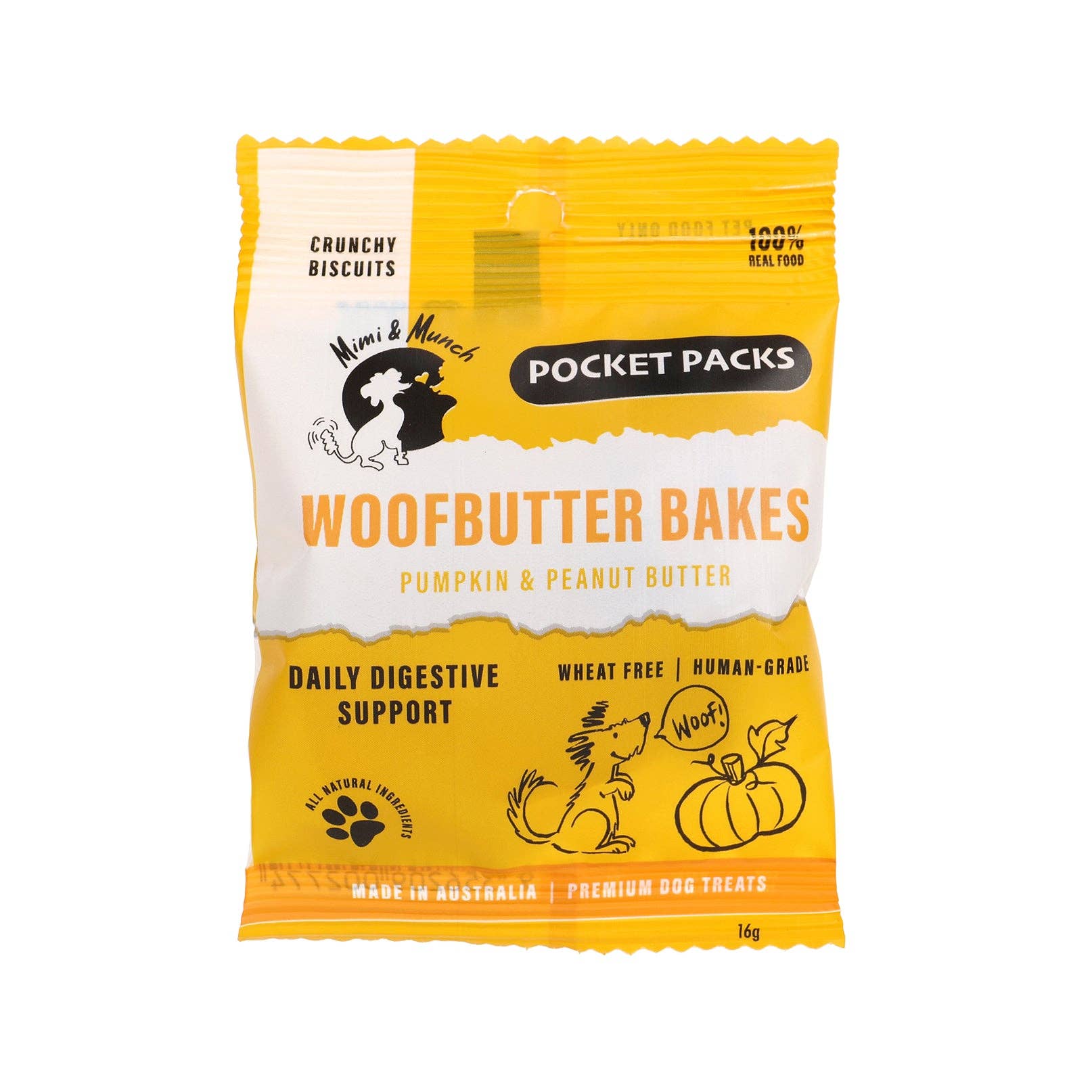 Mimi & Munch - Wholesale Pet treats – Dog - Mimi & Munch Woofbutter Bakes Natural Dog Treats - Pocket Packs2